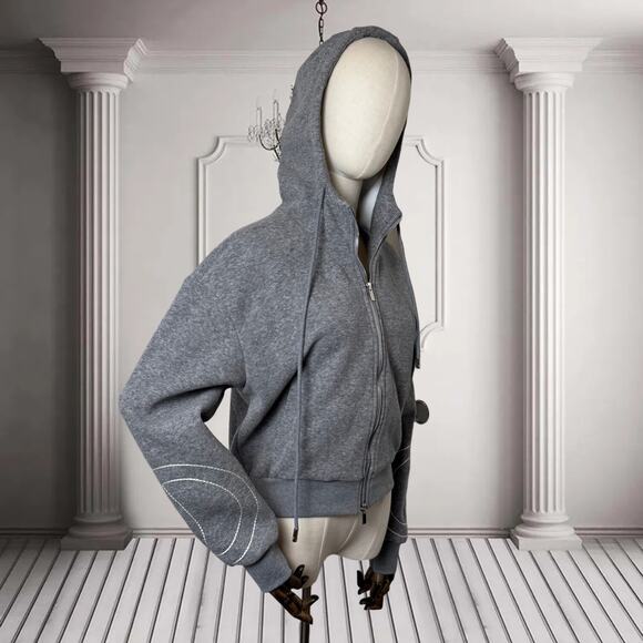 Pre-loved Gray Zip-Up Hoodie - Picture 4 of 6